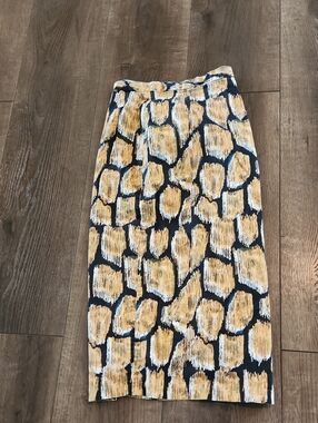 Hunter Bell  Anthropologie Giraffe Print Pencil Skirt Sz 2